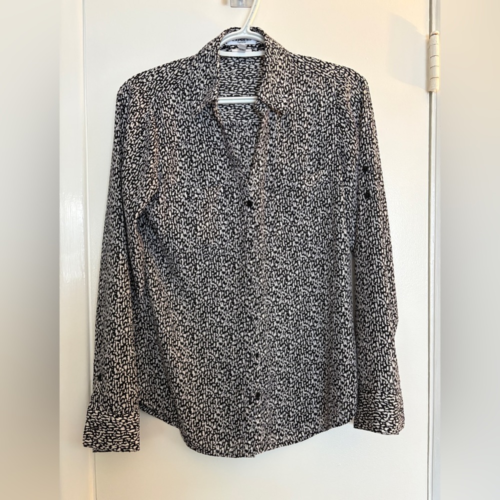 Express Portofino slim fit blouse shirt